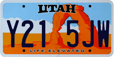 UT license plate Y215JW