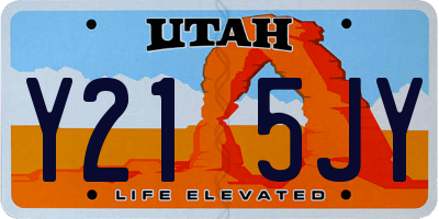 UT license plate Y215JY