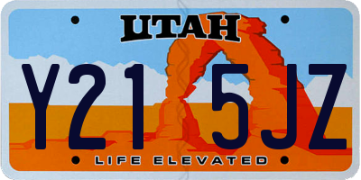 UT license plate Y215JZ