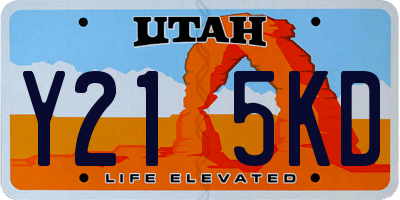 UT license plate Y215KD