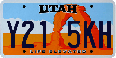 UT license plate Y215KH