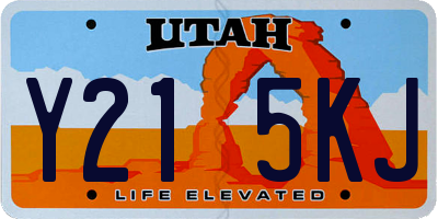 UT license plate Y215KJ