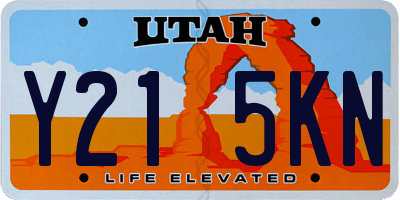 UT license plate Y215KN