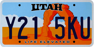 UT license plate Y215KU