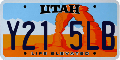 UT license plate Y215LB