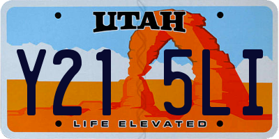 UT license plate Y215LI