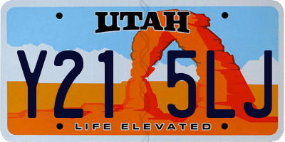 UT license plate Y215LJ
