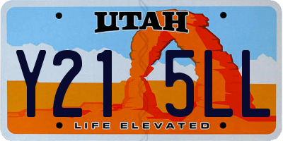 UT license plate Y215LL