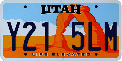 UT license plate Y215LM