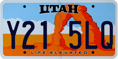 UT license plate Y215LQ
