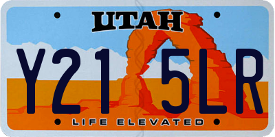 UT license plate Y215LR