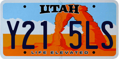 UT license plate Y215LS