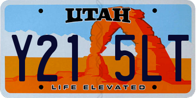 UT license plate Y215LT