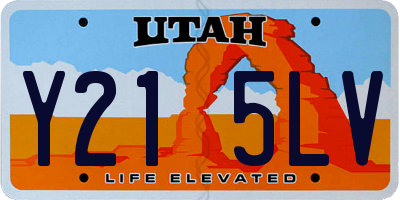 UT license plate Y215LV