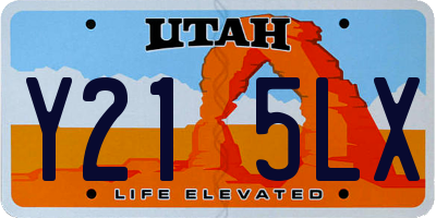 UT license plate Y215LX