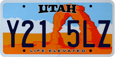 UT license plate Y215LZ