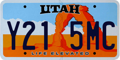 UT license plate Y215MC