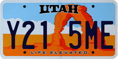 UT license plate Y215ME
