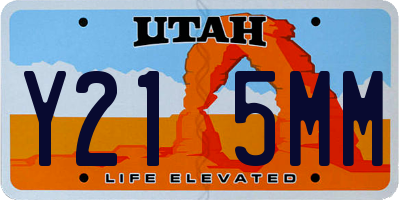 UT license plate Y215MM
