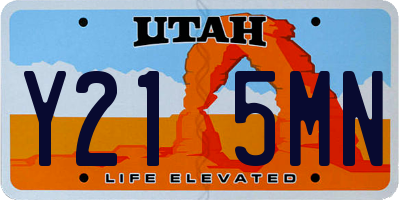 UT license plate Y215MN