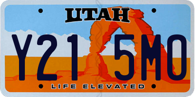 UT license plate Y215MO