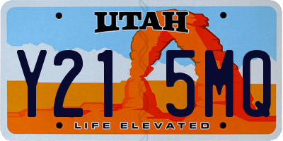 UT license plate Y215MQ