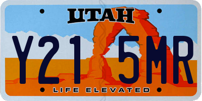 UT license plate Y215MR