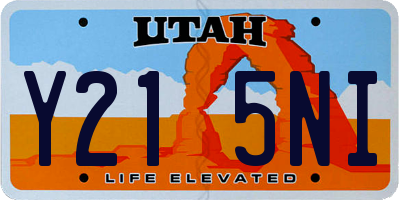 UT license plate Y215NI