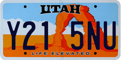 UT license plate Y215NU