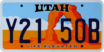UT license plate Y215OB