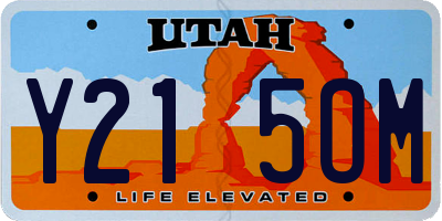 UT license plate Y215OM