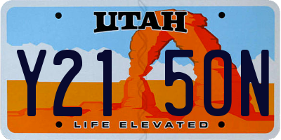 UT license plate Y215ON