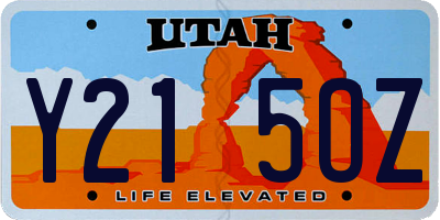 UT license plate Y215OZ