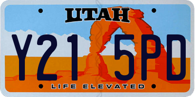 UT license plate Y215PD