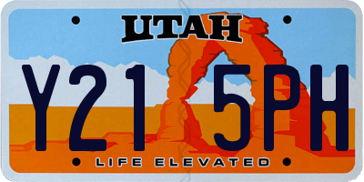 UT license plate Y215PH