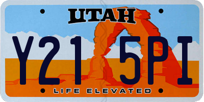 UT license plate Y215PI