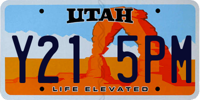 UT license plate Y215PM