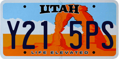 UT license plate Y215PS