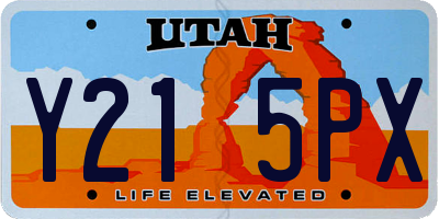 UT license plate Y215PX