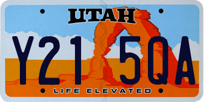 UT license plate Y215QA