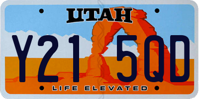 UT license plate Y215QD