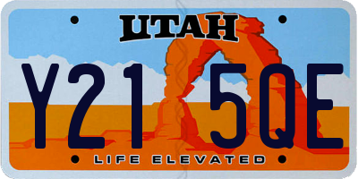 UT license plate Y215QE