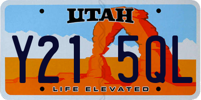UT license plate Y215QL