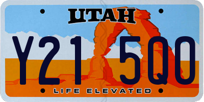 UT license plate Y215QO