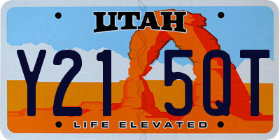 UT license plate Y215QT