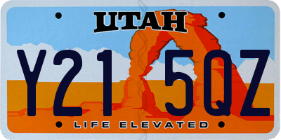 UT license plate Y215QZ
