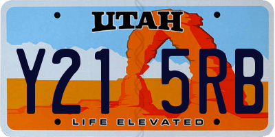 UT license plate Y215RB