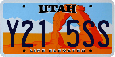 UT license plate Y215SS