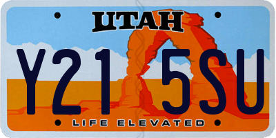 UT license plate Y215SU