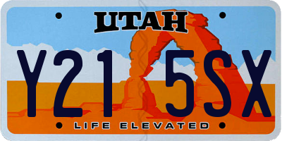 UT license plate Y215SX